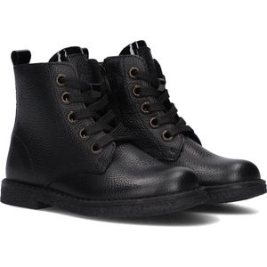 Apples & Pears B0010526 Veterboots - Laarzen Met Veters - Meisjes - Zwart - Maat 27