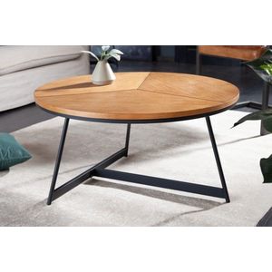Design salontafel OAK ELEGANCE 80cm eiken zwart metalen frame - 41205