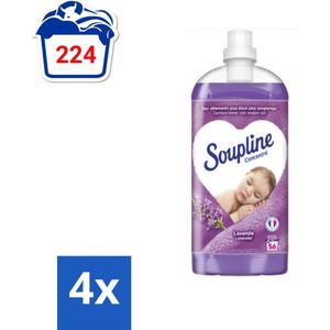 Soupline - Wasverzachter - Lavendel - 56 Wasbeurten - 1.3L - Voordeelverpakking - 4 stuks