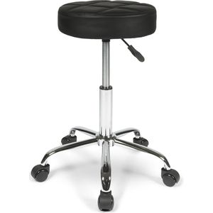 Dunimed Luxe Tabouret - Werkkruk met Wielen - Ergonomische Kruk - Kapperskruk