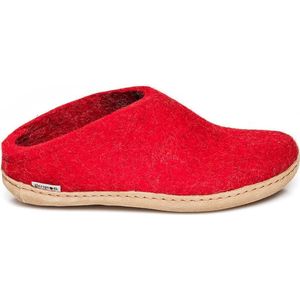 Glerups Slipper met leren zool-Rood-41