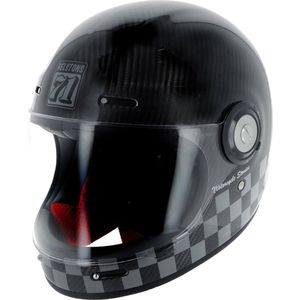 Helstons Course Carbon Black (White) Full Face Helmet - Maat XXL - Helm