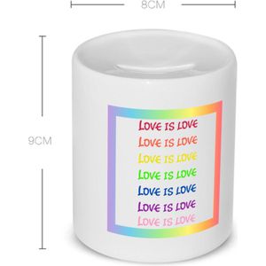 Akyol - lgbtq cadeau - Spaarpot - Lgbt - queer - mok met opdruk - lgbt - love is love - pride month - lgbtq vlag - gay pride - koffiemok met tekst - opdruk - leuke pride spullen - verjaardag - cadeau - gift - 350 ML inhoud