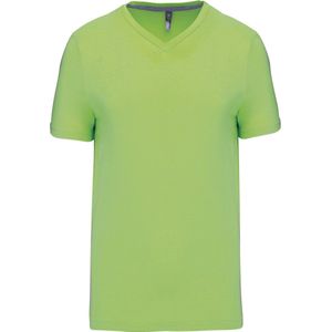 Limoengroen T-shirt met V-hals merk Kariban maat XL