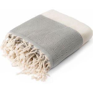 Strandlaken 100x180cm van 100% katoen Oeko-TEX® - hoge kwaliteit - extra licht - grijs