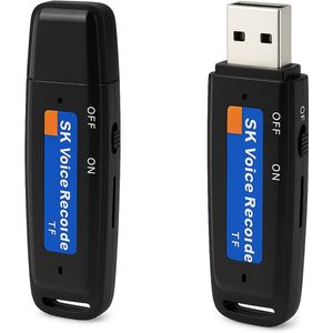 USB Voice Recorder 8GB – Compacte Geluidsrecorder met Ruisonderdrukking – Dictafoon – USB 2.0 & Micro-USB Ondersteuning