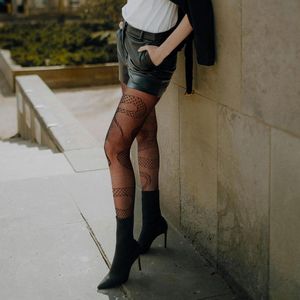 2 Pairs Women's Pattern High Waist Fashion Elasticity Lace Fishnet Tights