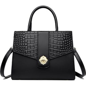 N3 Collecties Hoge kwaliteit Luxe Zwarte Kleur PU lederen Schoudertassen Mode Vintage Handtas voor Dames