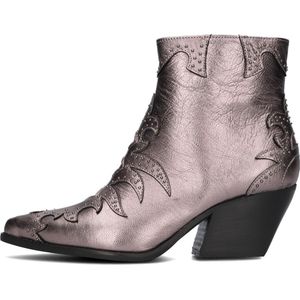 Notre-V Ar196 Enkellaarsjes - Enkelboots met rits - Dames - Zilver - Maat 37