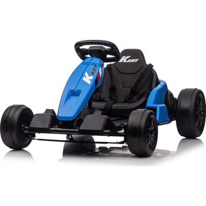 Kars Toys - Elektrische Drift Kart Deluxe - Blauw - GoKart - Drift Trike - 24V Accu