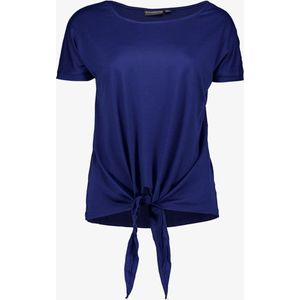 TwoDay dames T-shirt donkerblauw met knoop - Maat 3XL
