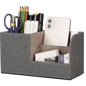 Knikker Pennenbakje - Bureau Organizer - Pennenbak - Grijs