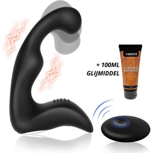 Viberoz Alpha - Prostaat Vibrator Mannen Met Afstandsbediening - Met Glijmiddel Waterbasis - 9 Vibratie Standen - Sex Toys - Buttplug - USB Oplaadbaar - Stimulator – Anaal Dildo - Waterdicht - Cadeau voor Man