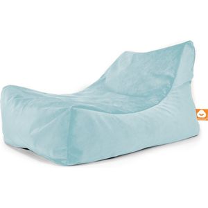 Whoober loungestoel zitzak Bali velvet aqua - zacht en comfortabel - Wasbaar
