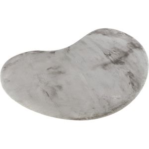 Lalee Heaven - organische vorm Vloerkleed - Tapijt – Karpet - Hoogpolig - Superzacht - Fluffy - niervorm- organic- rabbit 160x230 cm zilver