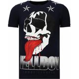 Hellboy - Rhinestone T-shirt - Navy