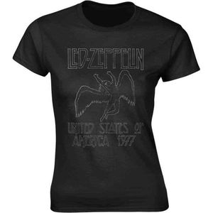Led Zeppelin Dames Tshirt -XL- USA 1977 Zwart