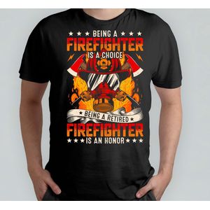 Being a Firefighter is a Honor - T Shirt - Firefighters - FireHeroes - BraveBrigade - RescueTeam - Brandweer - BrandHelden - MoedigeBrigade - Reddingsteam