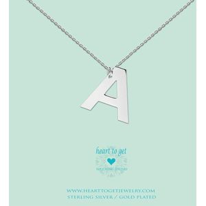 Heart to Get - Grote Letter S - Ketting - Zilver