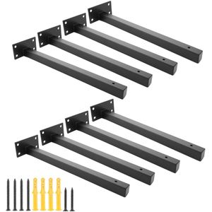 Boraboi ® Robuuste Retro Plankdragers voor Multifunctionele Gebruik in Huis en Werkruimte, Set van 8 Stuks