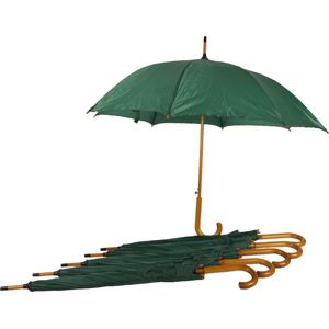 Stevige Groene Automatische Opvouwbare Paraplu voor Volwassenen – 102cm Diameter - Set van 6 - Scottish Highlands Design