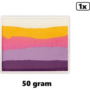 Big Splitcake light rainbow 50 gram - Schmink split thema feest colours festival regenboog