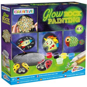 Stenen Schilderen - Glow in the Dark Thema - Happy Stones - Schilderspakketten voor kinderen | Grafix