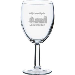 Gegraveerde wijnglas 24,5cl Leeuwarden