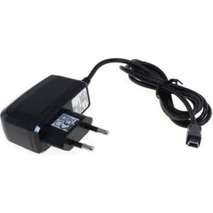 USB Mini B Thuislader - 2A - Zwart - 1,1 Meter