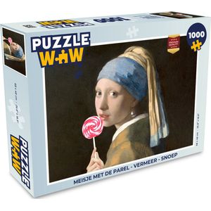 Puzzel Meisje met de parel - Vermeer - Snoep - Legpuzzel - Puzzel 1000 stukjes volwassenen