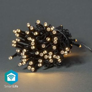 Nedis SmartLife-kerstverlichting - Koord - Wi-Fi - Warm Wit - 50 LED's - 5.00 m - Android / IOS