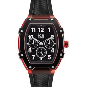 Ice Watch Ice Boliday - Black Red 023316 Horloge - Siliconen - Zwart - Ø 46 mm