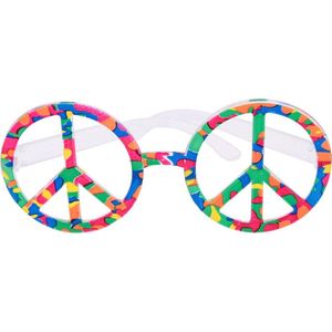 Multikleurige hippie bril - Verkleedattribuut