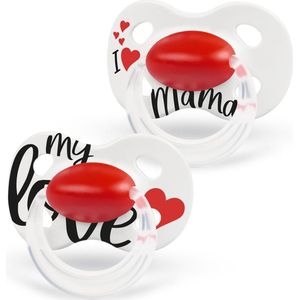 Medela Baby Fopspeen Original Hoge acceptatie orthdontisch ergonomische vorm - Signature Love Mama - 0-6 maanden - 2 stuks