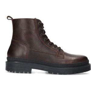 Sacha Leren Veterboots Bruin