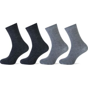 Teckel kindersokken 4-pack maat 39-42 grijs mx