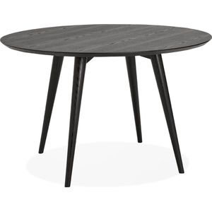 Alterego Ronde eettafel ‘SWEDY’ van zwart hout - Ø 120 cm