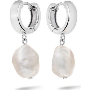 Casa Jewelry Oorringen Plain Pearl - Zilver