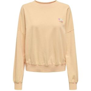 Only Onlminna Ls Washed O-Neck Caramel Cream ORANJE S