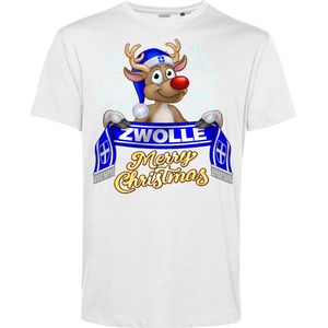 T-shirt kind Zwolle | Foute Kersttrui Dames Heren | Kerstcadeau | Pec Zwolle supporter | Wit | maat 80