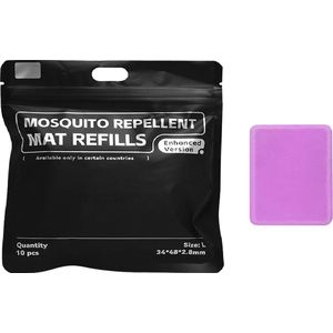 10x Muggenafstotende matten / pads voor FLEXTAIL REPELLER series Anti Mug Muggen & Mosquito verjager TYPE L