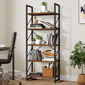 boekenplank, kunstzinnige moderne boekenkast, boekenrek, opbergrek planken boekenhouder organizer voor boeken ,30D x 59.9W x 158H centimetres