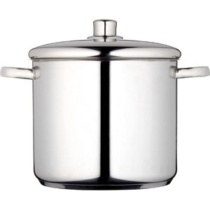 Inductie Geschikte RVS Kookpan met Deksel - Zilver - 8,5 Liter - 24 cm Voor Perfecte Maaltijden