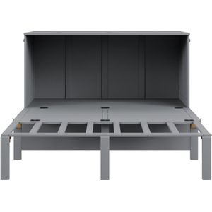 Gotagee Opklapbed 140x200 cm, Wandbed met Lattenbodem, Wandklapbed, Verticaal Kastbed, Jeugdbed