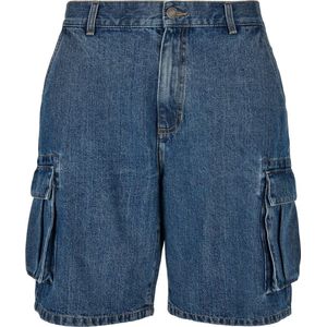 Urban Classics - Organic Denim Cargo Korte broek - Taille, 33 inch - Blauw