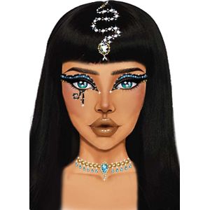 Cleopatra face jewels sticker