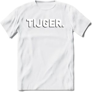 Tijger - Valentijn T-Shirt | Grappig Valentijnsdag Cadeautje voor Hem en Haar | Dames - Heren - Unisex | Kleding Cadeau | - Wit - M