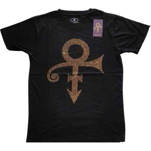 Prince - Gold Symbol Heren T-shirt - S - Zwart