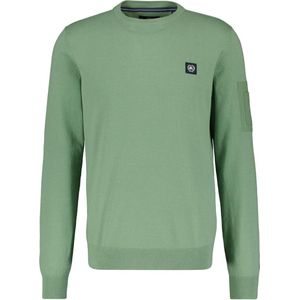 Lerros Trui Gebreide Trui Met Ronde Hals 2425018 612 Sage Green Mannen Maat - L