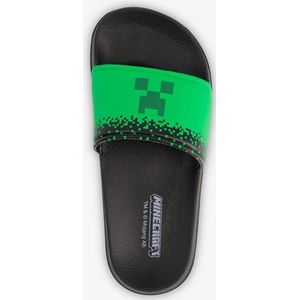 Minecraft kinder badslippers zwart groen - Maat 28